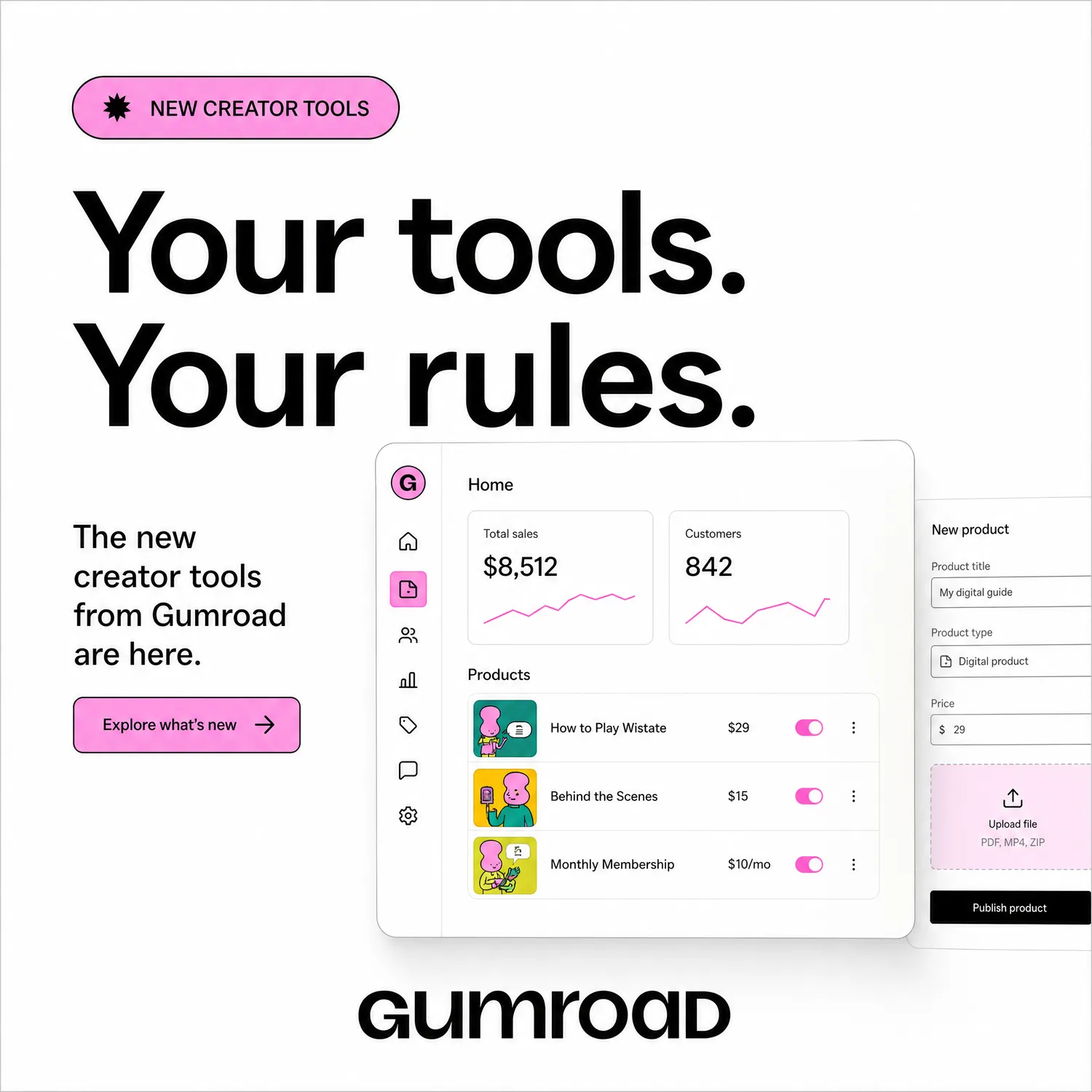 Gumroad asset: Your tools, your rules
